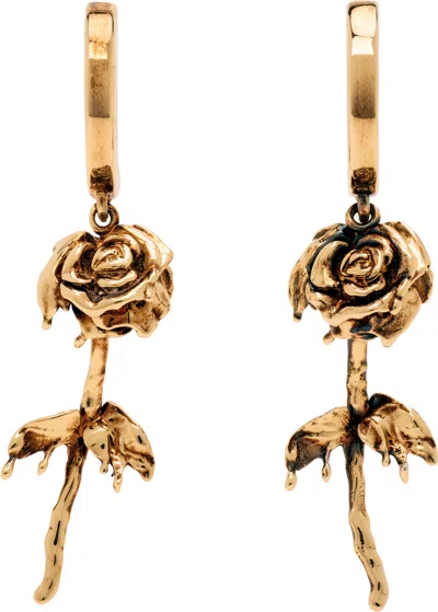 Alexander Mcqueen Dipped Rose Earrings