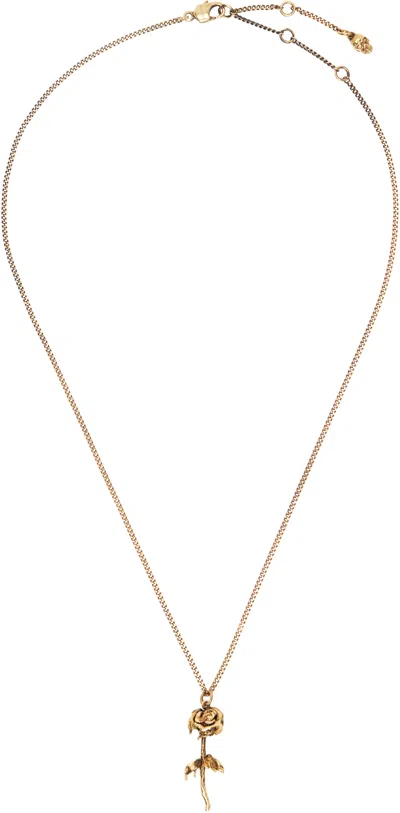 Alexander Mcqueen Dipped Rose Necklace