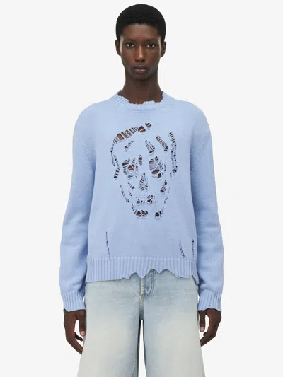 ALEXANDER MCQUEEN DISTRESSED SKULL JUMPER