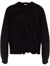 Alexander Mcqueen 'distressed Skull Print Pul In 黑色
