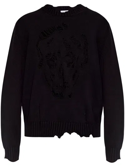 Alexander Mcqueen Classic Crew Neck Pullover For Men In Black