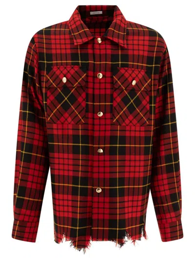 ALEXANDER MCQUEEN ALEXANDER MCQUEEN DISTRESSED TARTAN OVERSHIRT