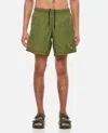 Alexander Mcqueen Green Dots Skull Swim Shorts In Green