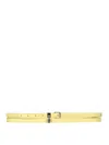 Alexander Mcqueen Double Belt With Skull And Pavè In Yellow