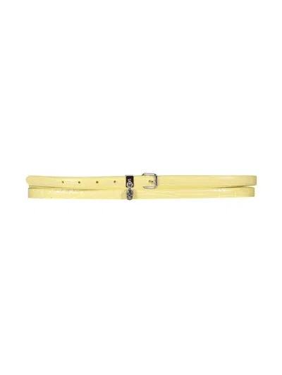 ALEXANDER MCQUEEN ALEXANDER MCQUEEN DOUBLE BELT WITH SKULL AND PAVÈ