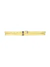 Alexander Mcqueen Double Belt With Skull And Pavè In Yellow