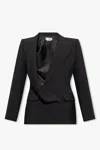 Alexander Mcqueen Wool Tuxedo Jacket In Black