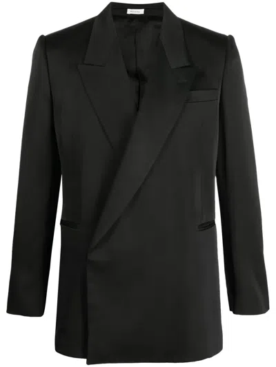 Alexander Mcqueen Doppelreihiges Sakko In Black