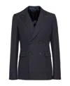 Alexander Mcqueen Single-breasted Wool Grain-de-poudre Suit Jacket In Black