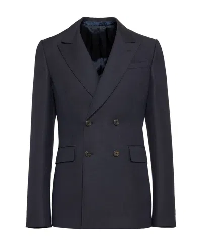 Alexander Mcqueen Double-breasted Blazer In Black