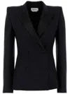 Alexander Mcqueen Women's Wool Blend Blazer In Schwarz