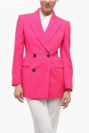 Alexander Mcqueen Double Breasted Blazer With Peak Lapel