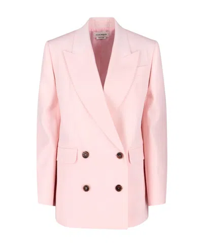 ALEXANDER MCQUEEN ALEXANDER MCQUEEN DOUBLE-BREASTED LONG SLEEVED BLAZER