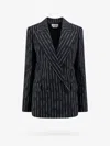 Alexander Mcqueen Pinstripe Tailored Jacket With Double-breasted Front