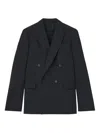 Alexander Mcqueen Double-breasted Chain-detail Blazer In Black