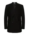 Alexander Mcqueen Double-breasted Cotton Blazer In Black