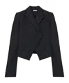 Alexander Mcqueen Wool-blend Double-breasted Blazers In Black