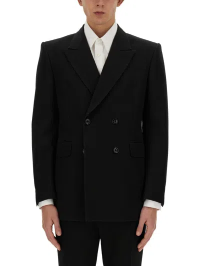 Alexander Mcqueen Double-breasted Jacket In Black