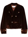 Alexander Mcqueen Double-breasted Jacket In Brown
