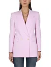 Alexander Mcqueen Veste De Tailleur En Laine In Purple