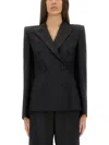 Alexander Mcqueen Women's Doublebreasted Jacket With Voluminous Shoulders