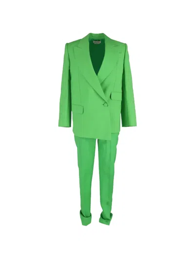 Pre-owned Alexander Mcqueen Double-breasted Suit In Green