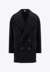 Alexander Mcqueen Wool And Cashmere Coat In Black