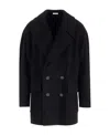 Alexander Mcqueen Wool And Cashmere Coat In Black
