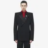 Alexander Mcqueen Double-breasted Tuxedo Jacket In Black
