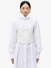 Alexander Mcqueen Double-breasted Waistcoat In Bone