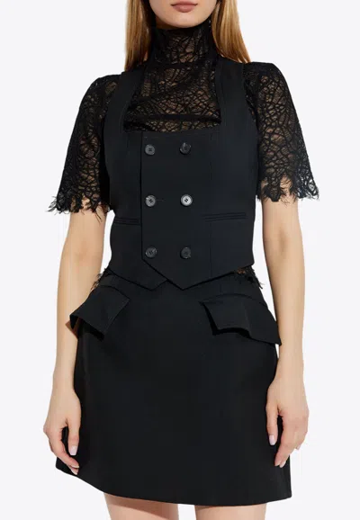 Alexander Mcqueen Double-breasted Waistcoat In Wool