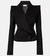 Alexander Mcqueen Double-breasted Wool And Cashmere-blend Blazer In Black