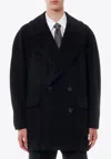 Alexander Mcqueen Wool And Cashmere Coat In Black
