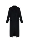 Alexander Mcqueen Double-breasted Flap-pocket Coat In Black