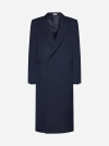 Alexander Mcqueen Double-breasted Coat Navy In Bright Navy