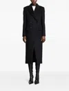 Alexander Mcqueen Double-breasted Wool Felt Coat In Black