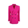 Alexander Mcqueen Double-breasted Straight Hem Blazer In Pink