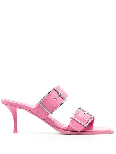 Alexander Mcqueen Heel Sandals In Pink