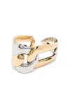 Alexander Mcqueen Double Chain Ring In Gold