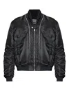 Alexander Mcqueen Double-zip Bomber Jacket In Black
