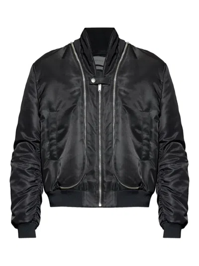 Alexander Mcqueen Double-zip Bomber Jacket In Black