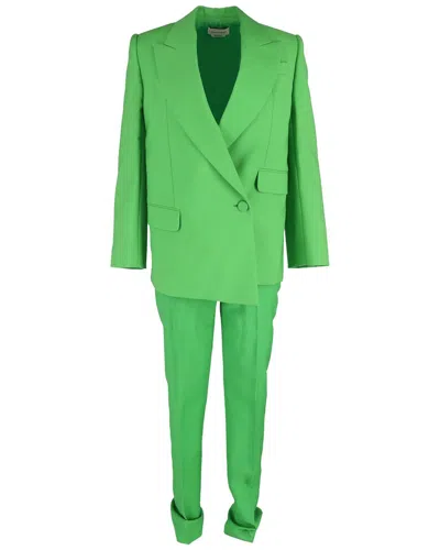 Pre-owned Alexander Mcqueen Double-breasted Blazer With Trousers (authentic Pre-loved)