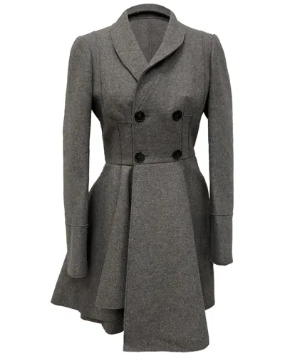 Pre-owned Alexander Mcqueen Double-breasted Flared Coat, Size It 38 (authentic Pre-  Loved)