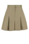 Alexander Mcqueen Women Dove Grey Cotton Shorts