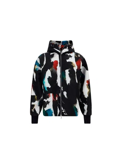 Alexander Mcqueen Graffiti Logo Printed Nylon Jacket In Multicolor