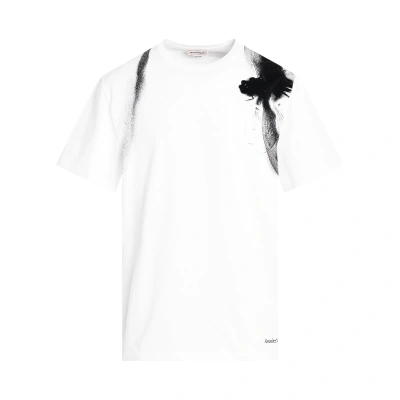 Alexander Mcqueen Dragonfly Harness Print T-shirt In White