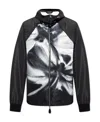 Alexander Mcqueen Dragonfly Shadow Hooded Bomber Jacket In Black