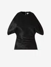 Alexander Mcqueen Draped Armhole Top In Black