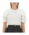 Alexander Mcqueen Alexander Mc Queen T Shirt With Ruffles In White