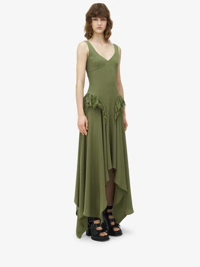 ALEXANDER MCQUEEN DRAPED EVENING DRESS